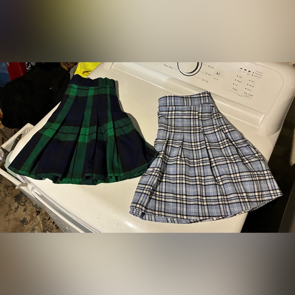 Set of 2 Adorable Plaid Pleated Mini Skirts in Great Condition. Size XS. $9